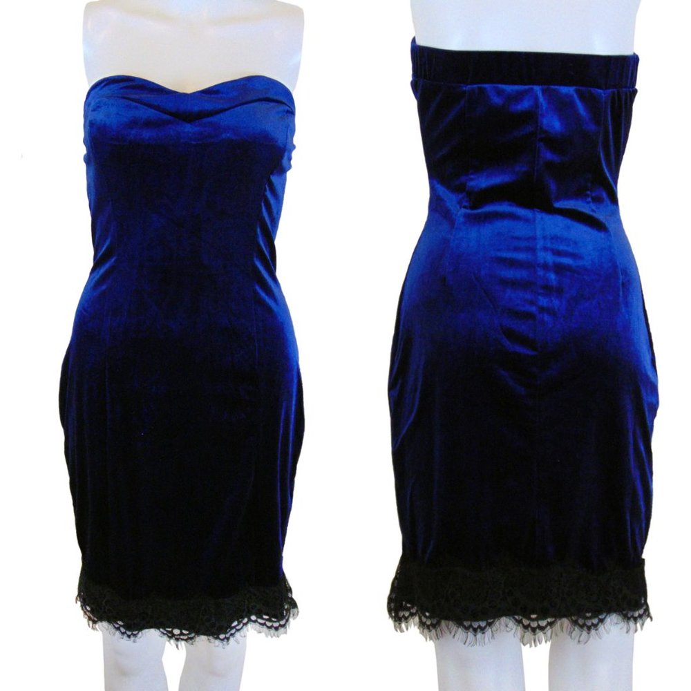 Another Story Strapless Navy Blue Dress (NWOT)
